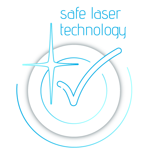 Badge safe laser technology Icon