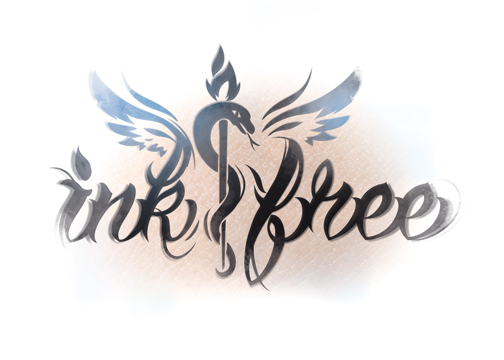 ink free Logo als Tattoo