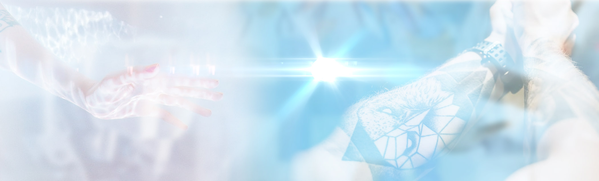 Effektbild Hintergrund Lichteffekt und Tattoofarbumschlag